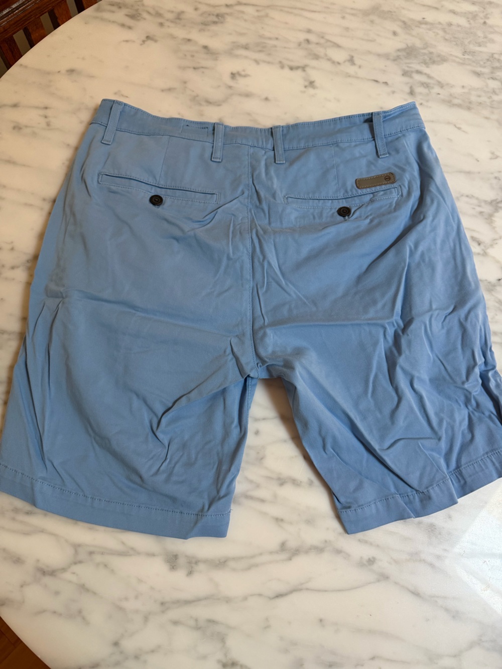 AG Adriano Goldschmied Light Blue Men's Flat-Front Shorts